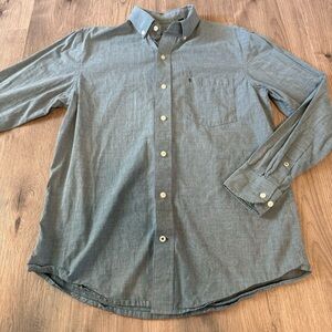 IZOD Men’s Blue Button Down Long Sleeve Collared Shirt Size Small
